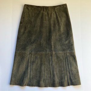 Banana Republic Vintage Leather Green Skirt Size 4